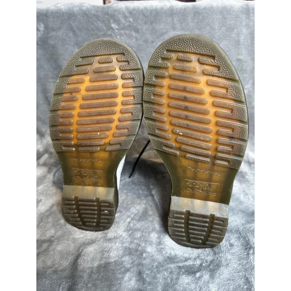 Dr. Martens Boots Womens Size 8 White 1460 Leather Ankle Combat Lace Up Docs - Picture 8 of 15